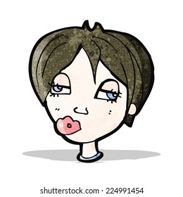 cartoon confused woman