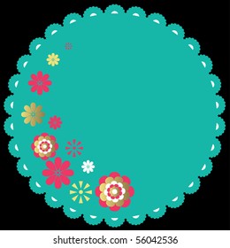 Cartoon congratulation card . vector illustration