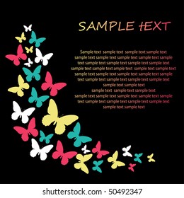 Cartoon congratulatory card .vector illustration