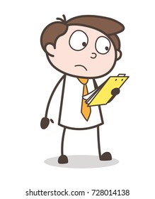 Cartoon Consultant Announcing in Meeting Vector