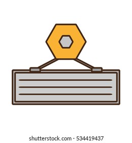 cartoon container delivery hanging vector illustration eps 10