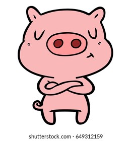 cerdo de contenido de dibujos animados