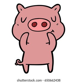 cartoon content pig