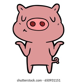cerdo de contenido de dibujos animados