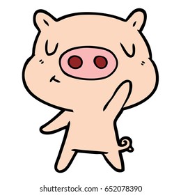 cerdo de contenido de dibujos animados