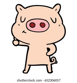 cerdo de contenido de dibujos animados