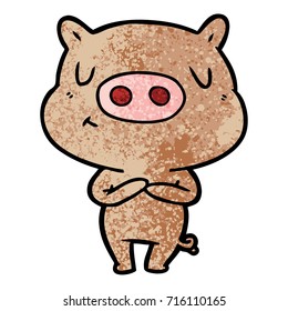 cerdo de contenido de dibujos animados