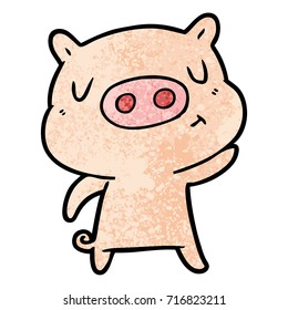 cerdo de contenido de dibujos animados