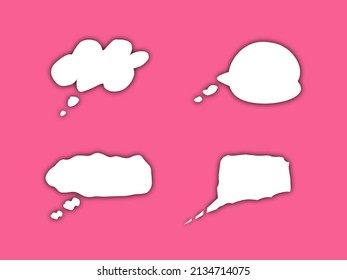 cartoon conversation balloon background or symbol design illustration on white