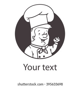 Cartoon cook chef. Vector illustration.