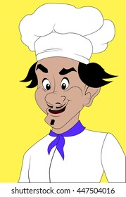 Cartoon cook portrait