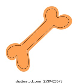 Cartoon cookie in bone shape, Vector, Illustration