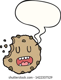 cartoon cookie with speech bubble