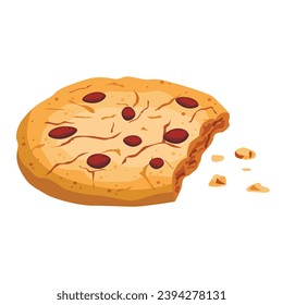 Cartoon cookies with chocolate. Vector illustration.