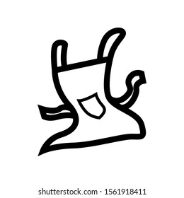 Cartoon Cooking Apron Icon Vector