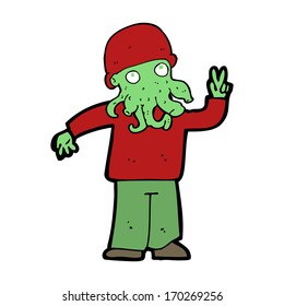 cartoon cool alien