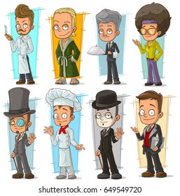 Cartoon cool funny different characters big vector set. Vol 7
