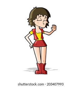 cartoon cool girl