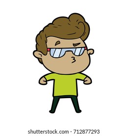 Cartoon Cool Guy Stock Vector (Royalty Free) 712877293 | Shutterstock