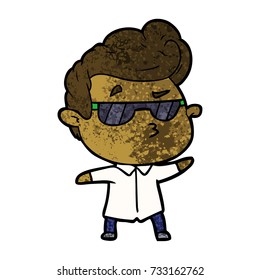cartoon cool guy