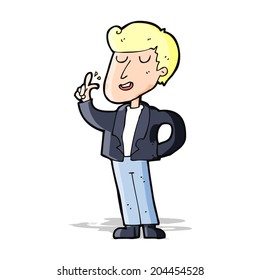 Cartoon coole Kerl schnappt Finger