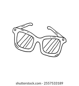 cartoon of cool sunglasses for coloring pages