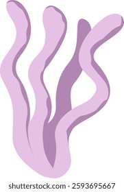 Cartoon Corals Seaweed Vector Illustration