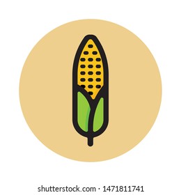 cartoon corn vector image icon