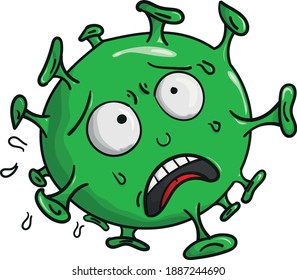 cartoon corona virus green fear