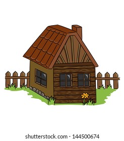 Cartoon cottage (vector)