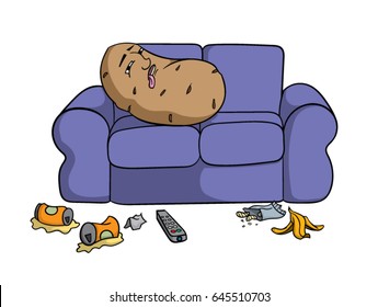 Cartoon Couch Potato