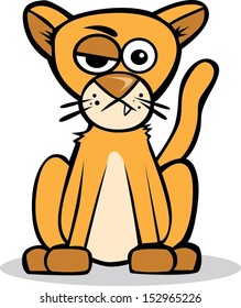 Cartoon Cougar - Lion