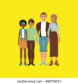 cartoon couple design , people and relationships concepts