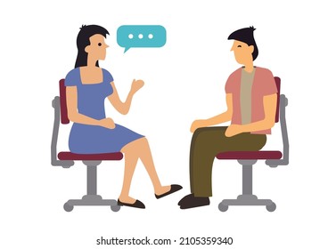 1,214 Couples talking in chair cartoon Images, Stock Photos & Vectors ...