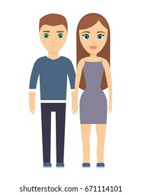 cartoon couple icon