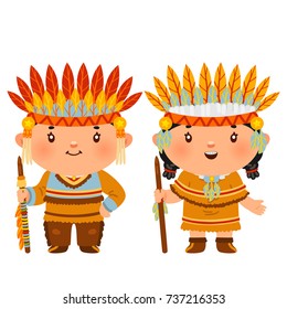 Native American Cartoon People / Native american portrait traditional