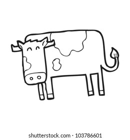 vaca de dibujos animados