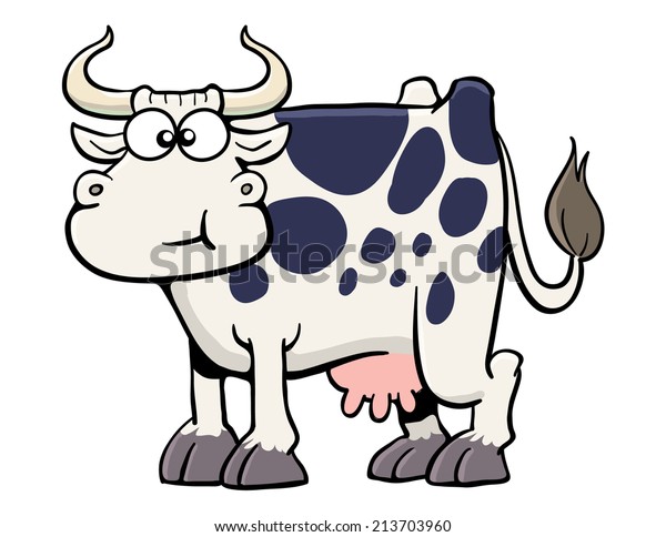 Cartoon Cow Stock Vector (Royalty Free) 213703960 | Shutterstock