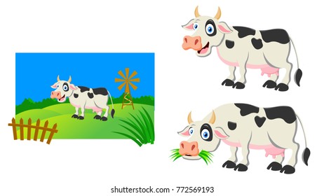 Cartoon Cow Character