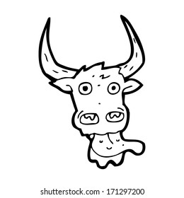 cara de vaca de dibujos animados