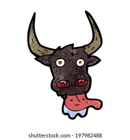 cara de vaca de dibujos animados