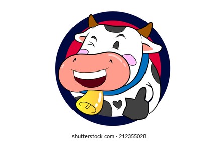 cartoon cow logo 