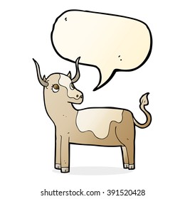 vaca de desenho animado com balão