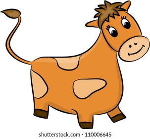 Cartoon cow. Vector