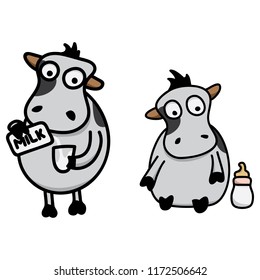 cartoon cow vector charater