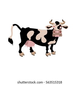 Cartoon cow. Vector illustration