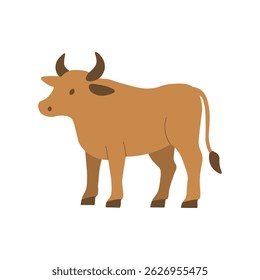 Cartoon Cow Vector Illustration for Eid al-Adha or Qurban Animal