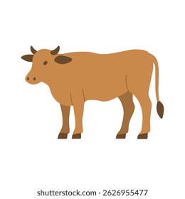 Cartoon Cow Vector Illustration for Eid al-Adha or Qurban Animal