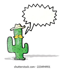 cartoon cowboy cactus