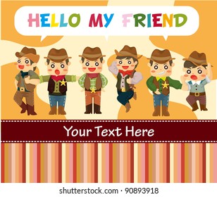 cartoon cowboy card